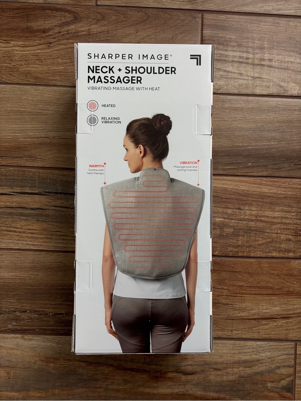 Sharper Image Gray Neck & Shoulder Massager with Heat and Vibration